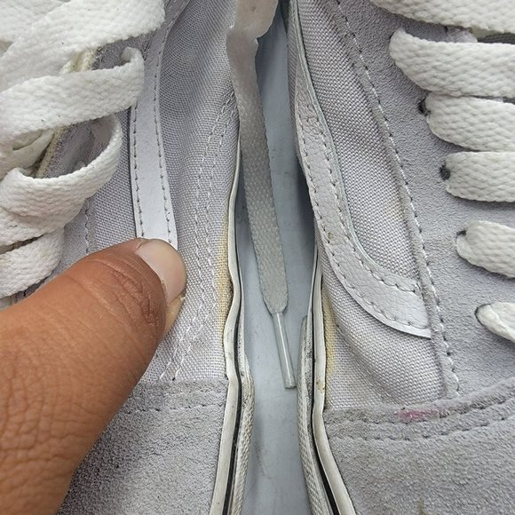 Vans Old Skool Mens 8.5 - Womens 10 Gray Ice Flow Sneaker Skateboarding Shoes